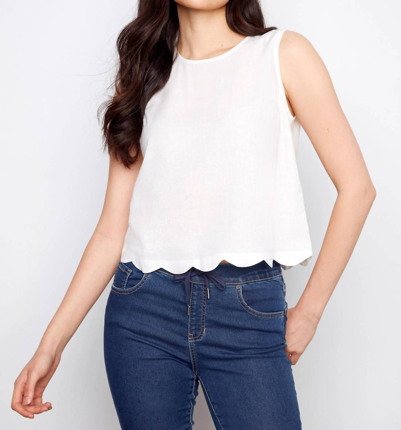 Charlie B - Scalloped Hem Top
