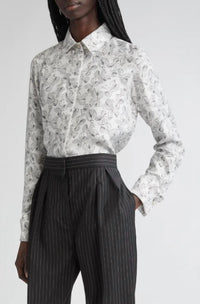 MaxMara Rodesia Blouse in white black - women's blouse