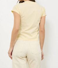 Lamade - Suri Deep V-neck Cap Sleeve Tee