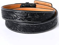 American Darling Women's Tooled Leather Western Belt in black - women's accessory - alternate view