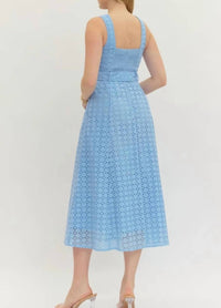 Entro - Button Down Belted Tank Midi Dress
