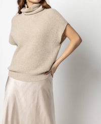 Lilla P - Cashmere Blend Ribbed Turtleneck Sweater