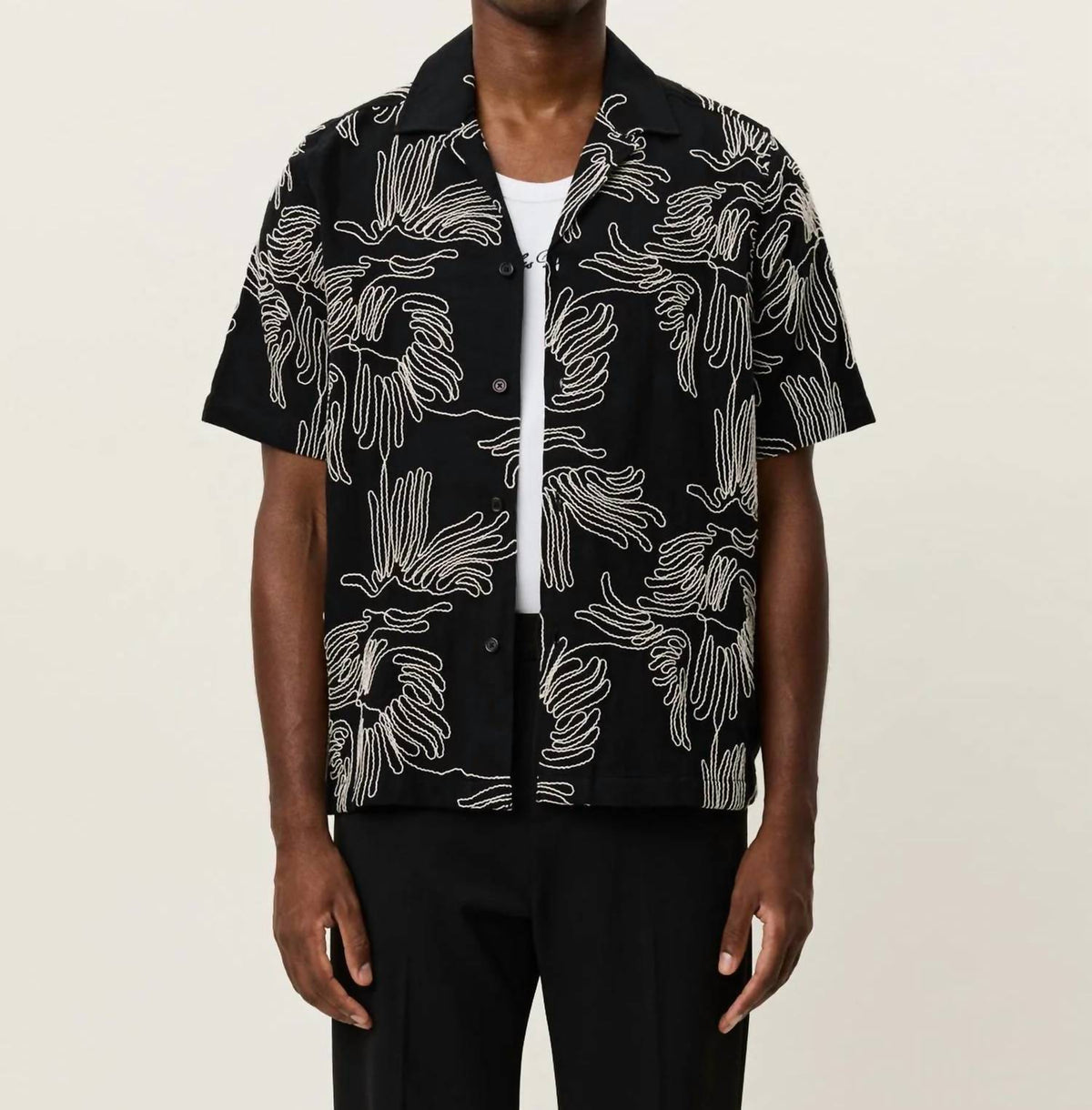 Les Deux - Liam Aoe Flower Short Sleeve Shirt