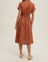 Wishlist - Collared Button Up Midi Dress