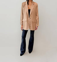 Malibu Road - Satin Boyfriend Blazer