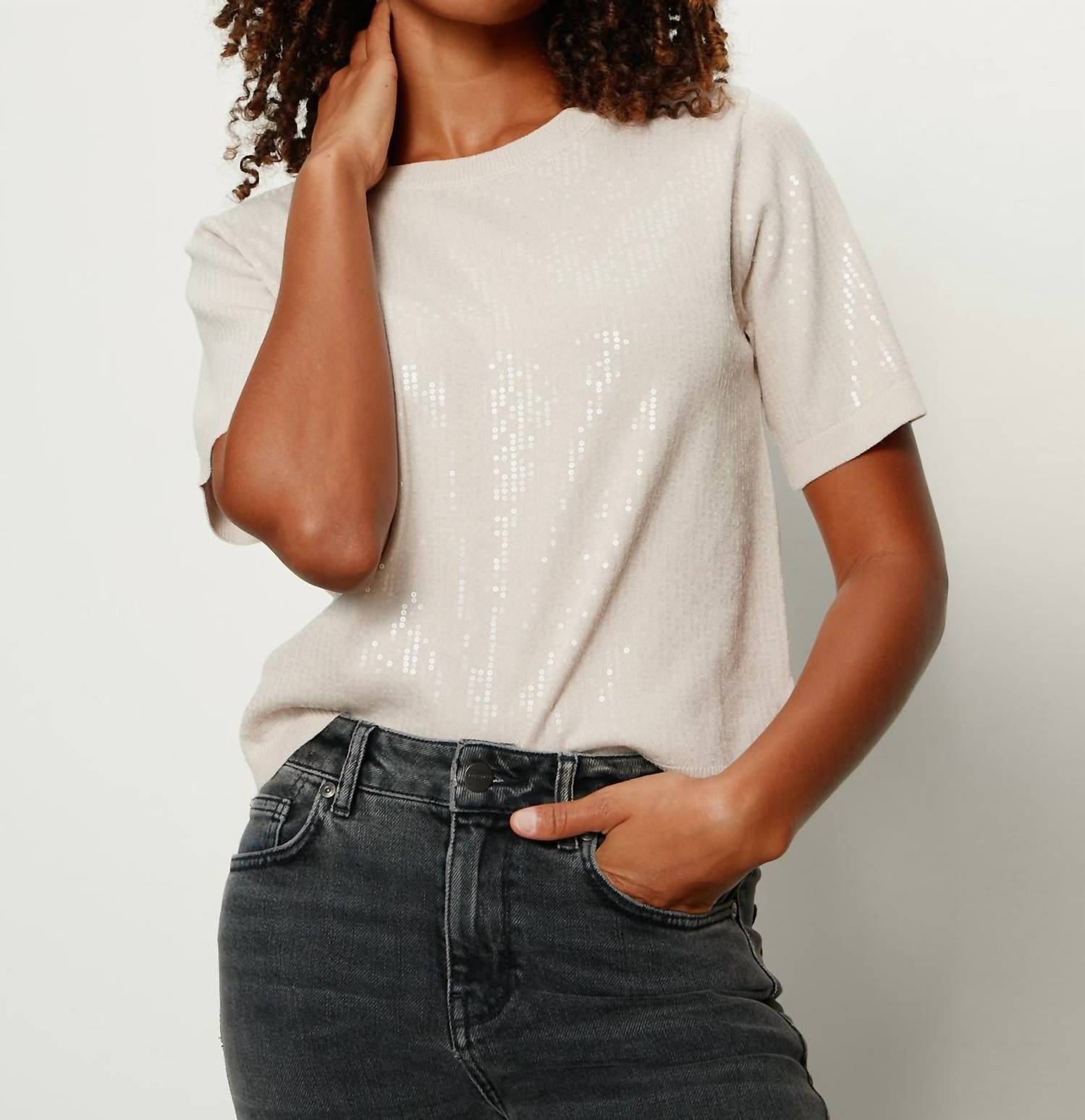 Sanctuary - Mother Of Pearl Short Sleeve Top