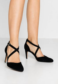 Clarks Women's Laina 85 Cross Heels in black suede - women's heels - view 8