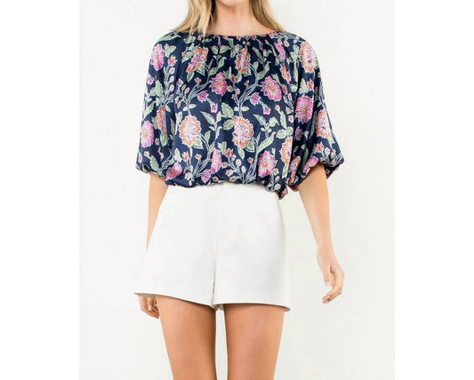 Thml - Elena Floral Boatneck Top