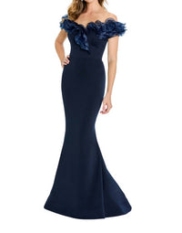 Montage By Mon Cheri - Ruffle Neck Off The Shoulder Dress