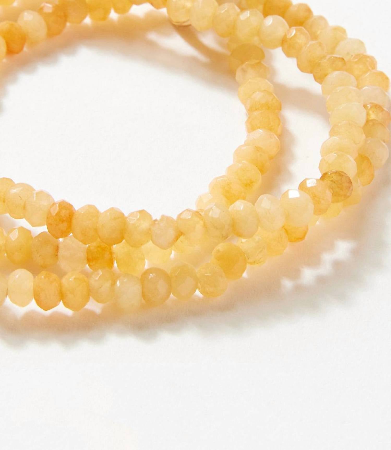 marlyn schiff Women's Beaded Gemstone Toggle Bracelet in peach - women's jewelry - view 4