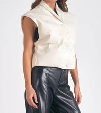 Elan - Puff High Collar Vest