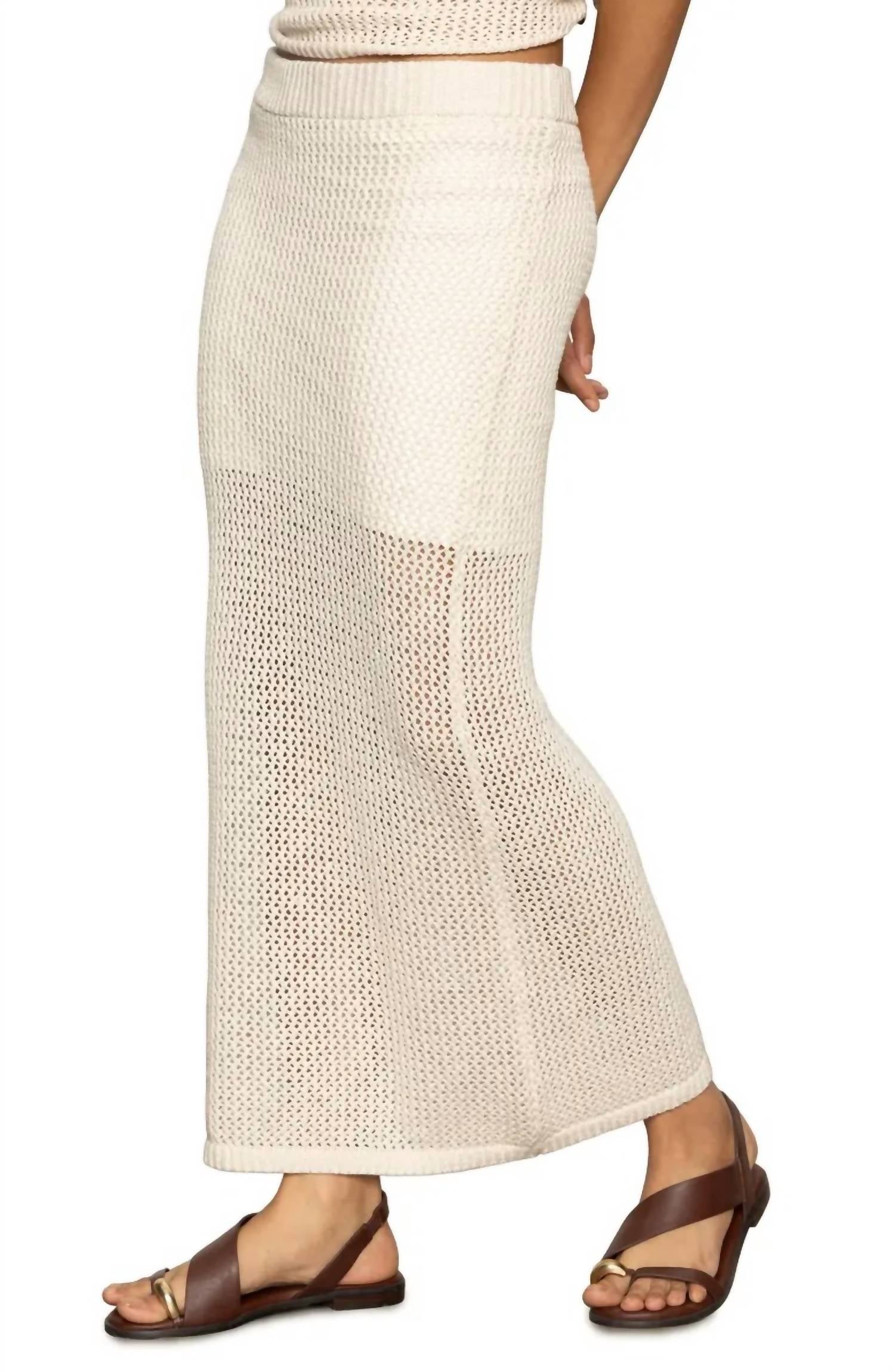 Sanctuary - Open Stitch Cotton Knit Maxi Skirt