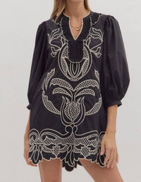 Entro - Puff Half Sleeve Mini Dress