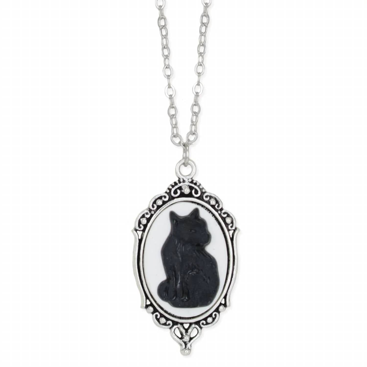 Zad - Women's Purrfection Cat Cameo Necklace