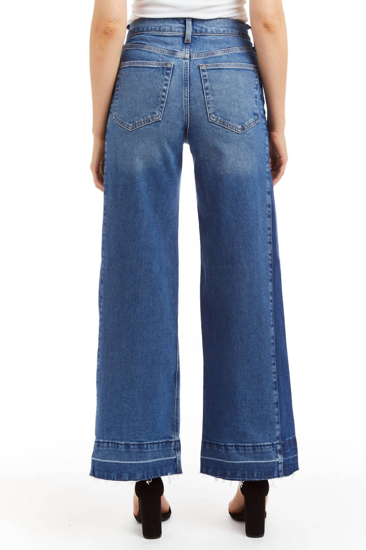 Tractr - Two Toned Wide Leg Jeans