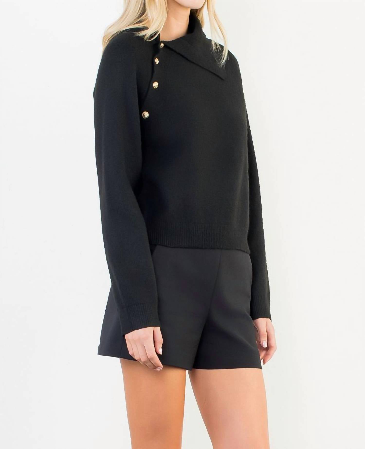 Thml - Split Neck Knit Sweater