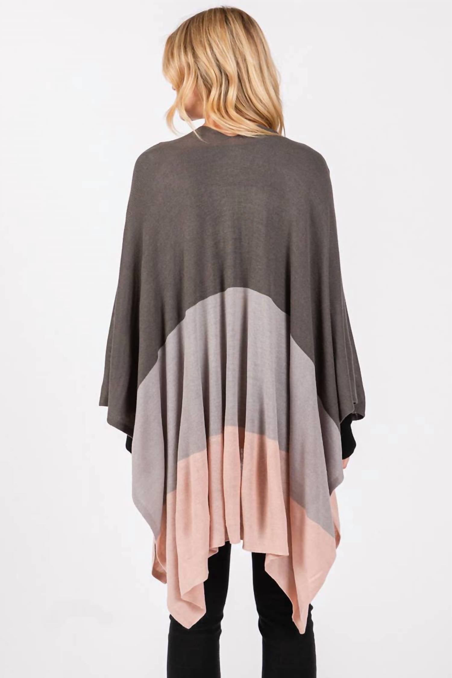 Anarchy Street - Three Tone Ruana Poncho