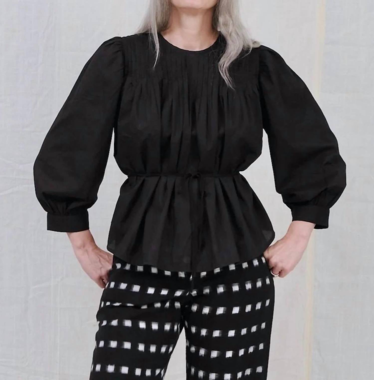 Uqnatu - Pintuck Shirtwaist Blouse