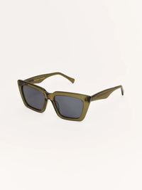 Z Supply Eyewear Women's Feel Good Sunglasses in moss grey polarized - women's accessory