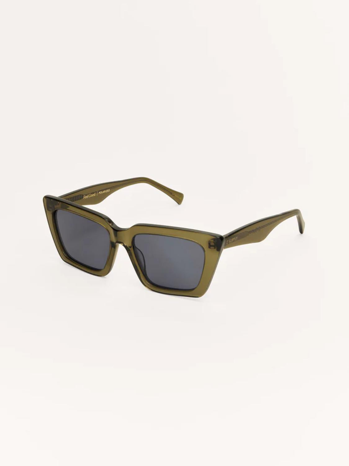 Z Supply Eyewear Women's Feel Good Sunglasses in moss grey polarized - women's accessory