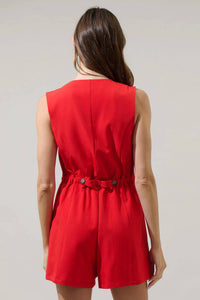 Sugarlips - Malaga City Wrap Button Romper