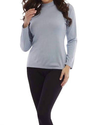 LONG SLEEVE MOCK NECK TOP