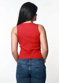 Girl Dangerous - Smitten Ribbed Cropped Tank Top