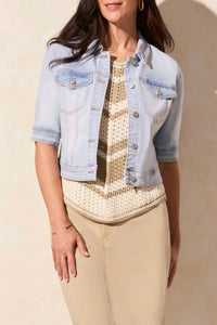 Tribal - Elbow Sleeve Denim Jacket