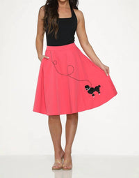 Orchid Bloom - Embroidered Poodle Swing Skirt