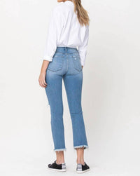 Vervet By Flying Monkey - Tori Button Fly Kick Mini Flair Jeans