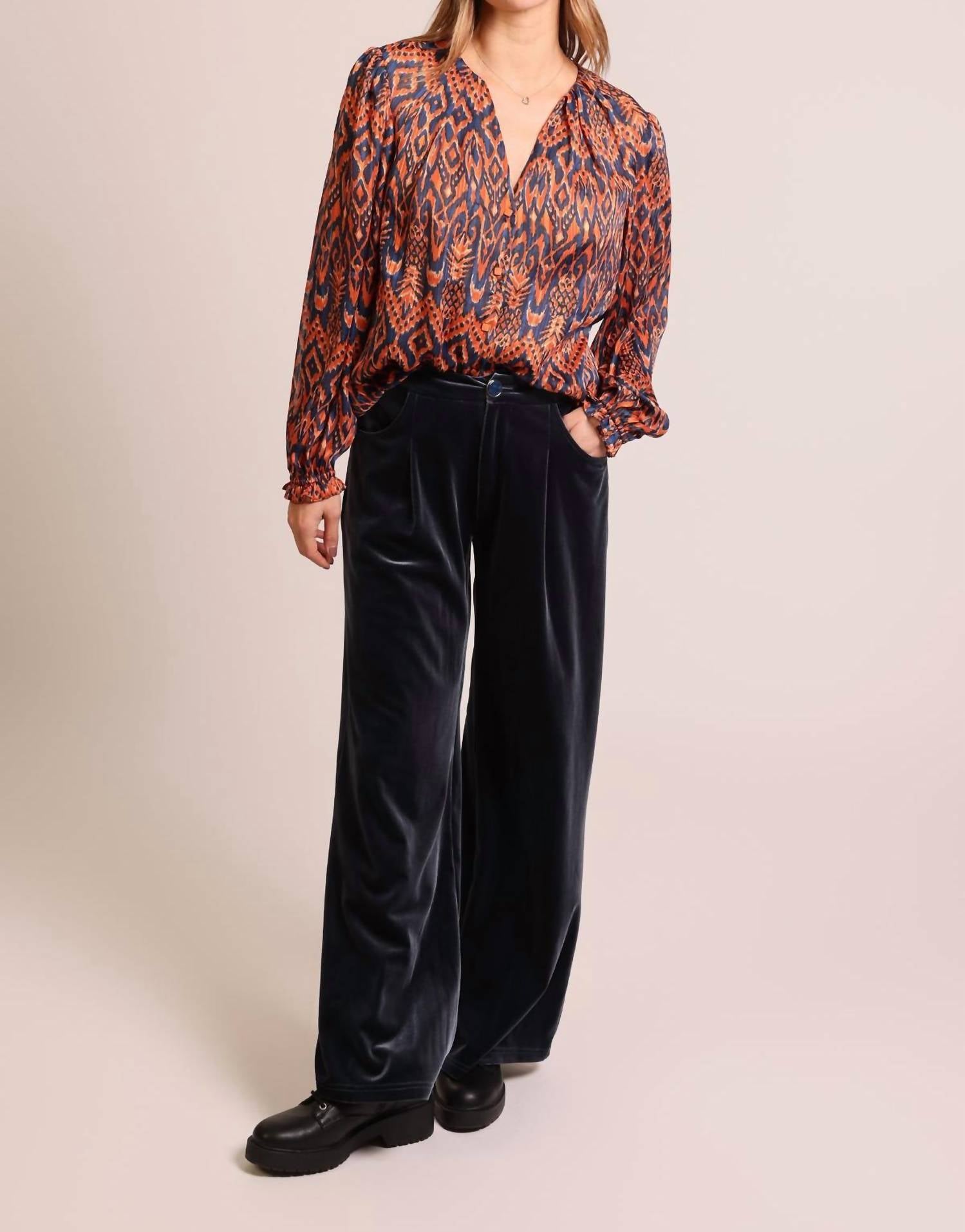 Traffic People A Case For Chaos Truce Shirt in henna - women's blouse - alternate view