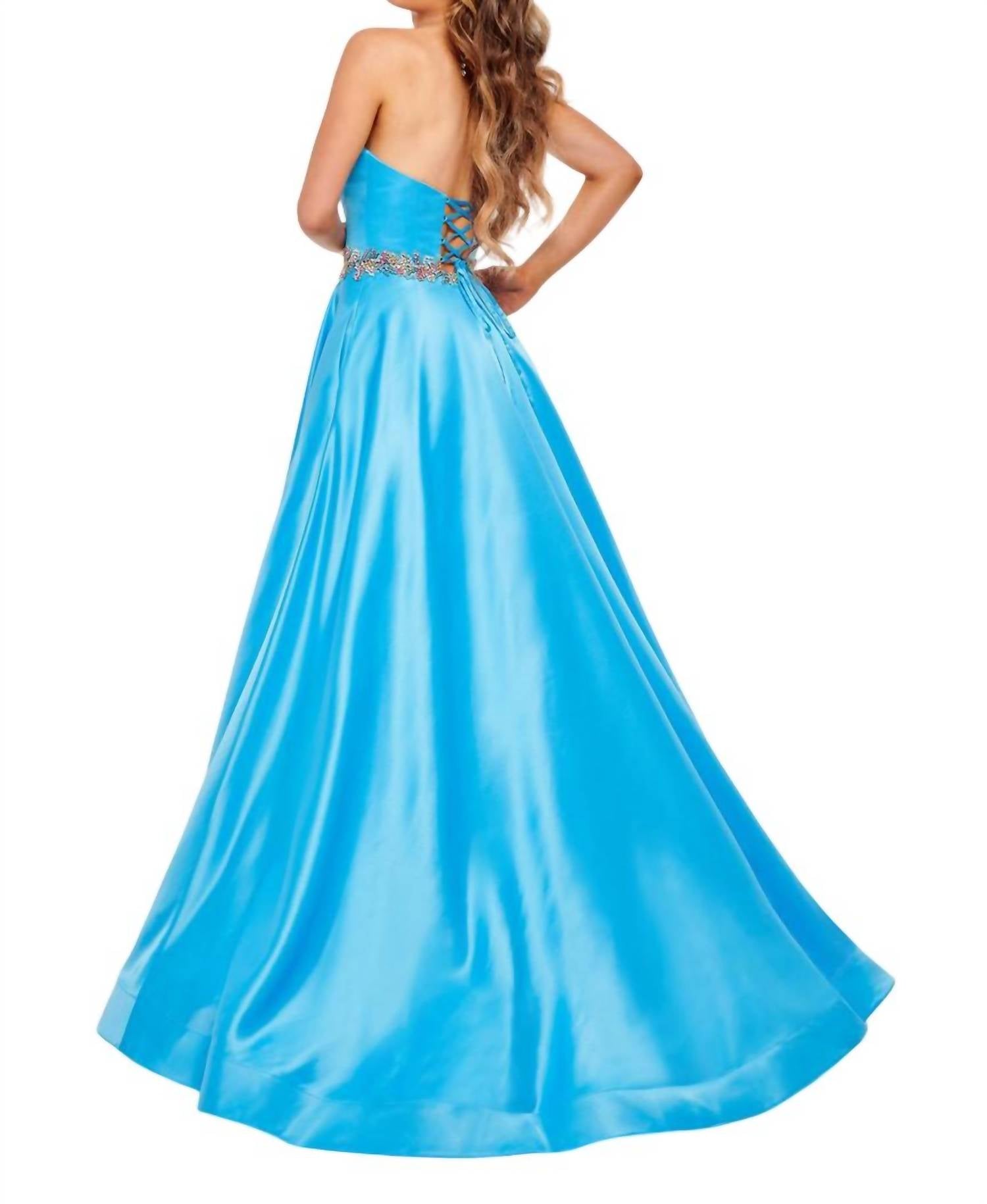 Rachel Allan - Strapless Satin Ballgown