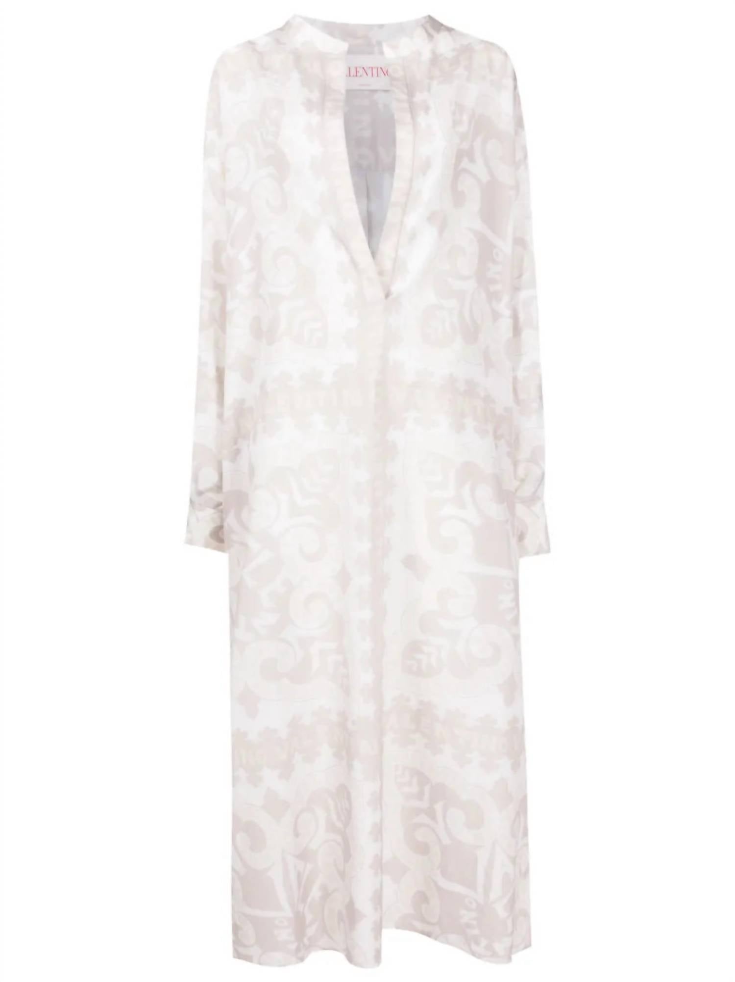 Valentino - Geometric Print Silk Cotton Dress