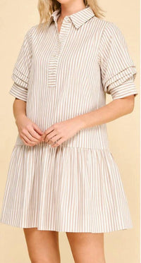 Pinch - Striped Button-down Mini Dress