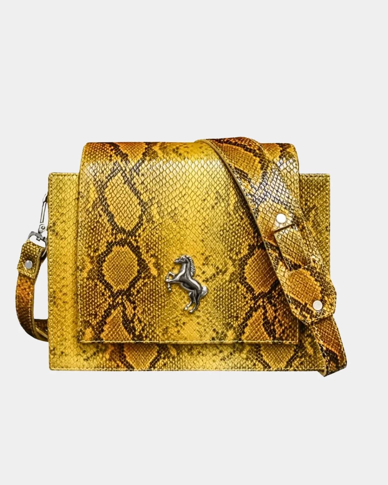 Tentroya - Women's Flap Python Bag