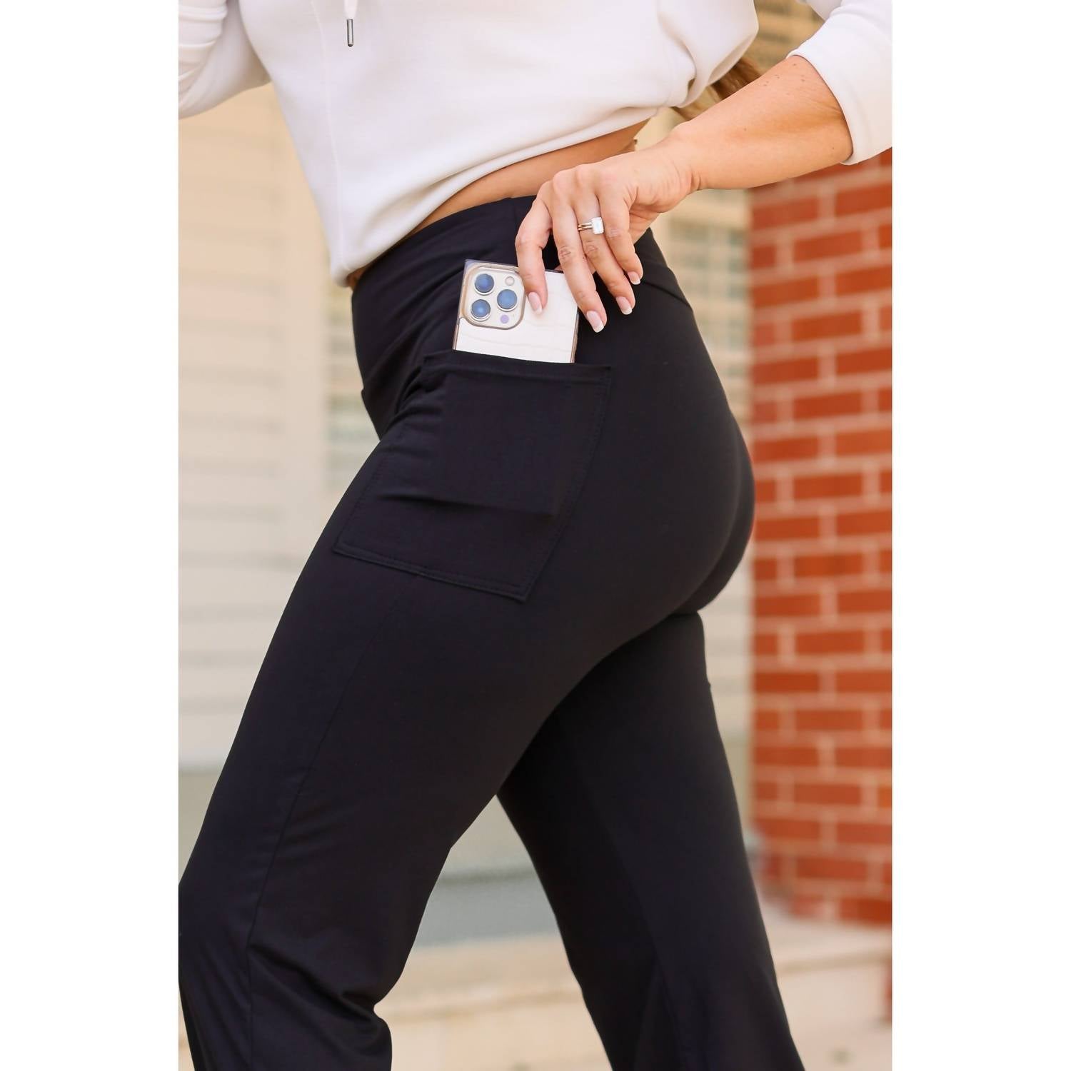 Julia Rose Gabriella High Waisted Gaucho Pant in black - women's pants - view 4