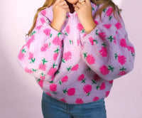 Very J - Sherpa Half Zip Sweater