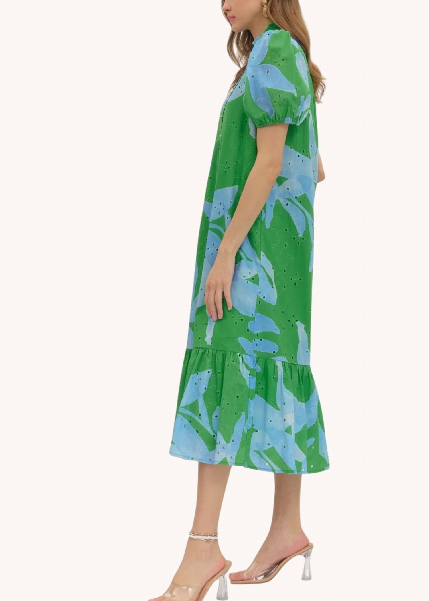Entro - Botanical Cotton Midi Dress
