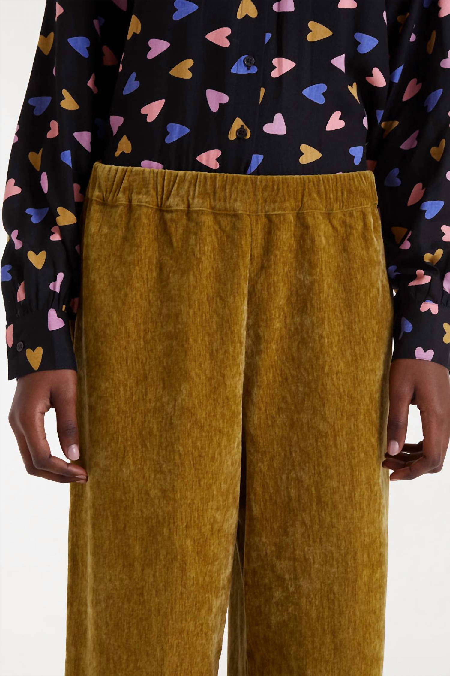 Compania Fantastica Terciopelo Pants in green - women's pants - alternate view