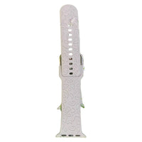 Strawberry Avocados - Women's Leopard Engraved Silicone Apple Waterproof Adjustable Watch Band