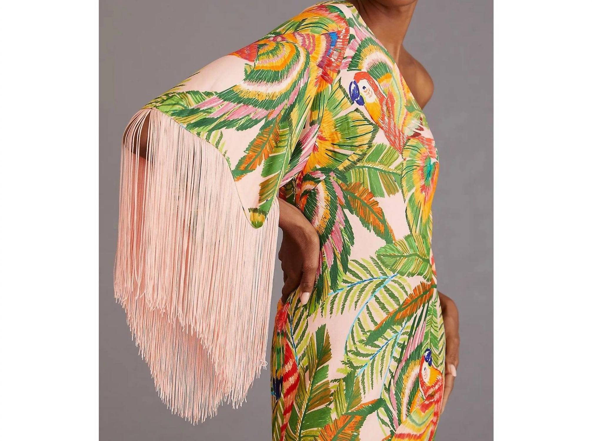 Farm Rio - One Shoulder Tropical Midi Dress