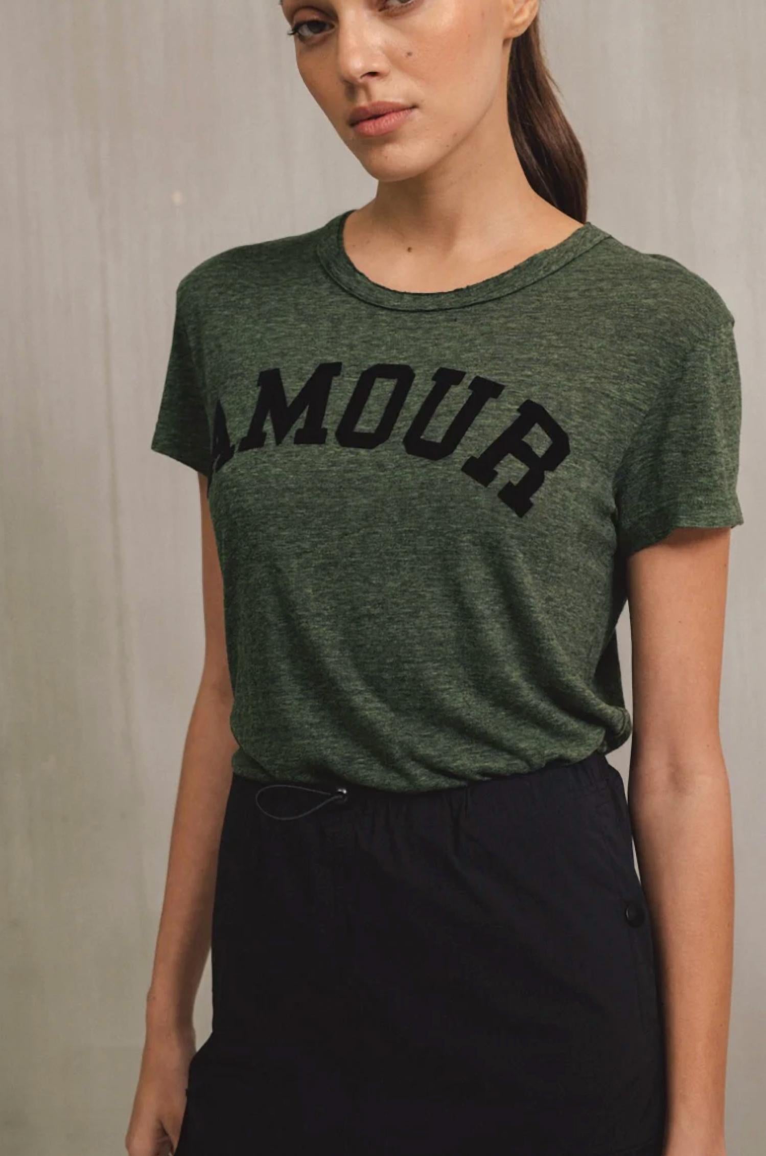ELAN Zadig Amour Tee in olive - women's t-shirt - alternate view