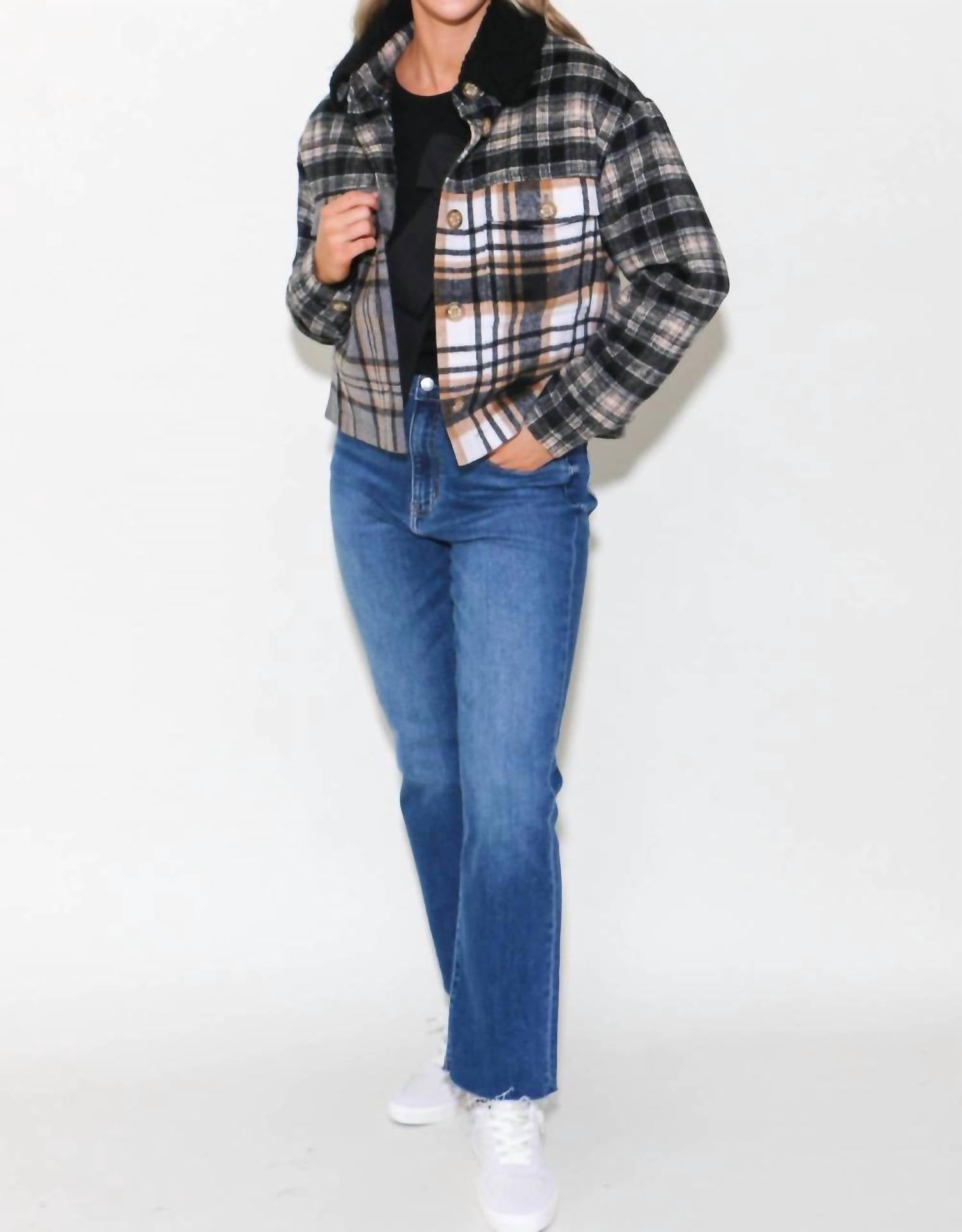 Ivy Jane - Patched Plaid Jacket