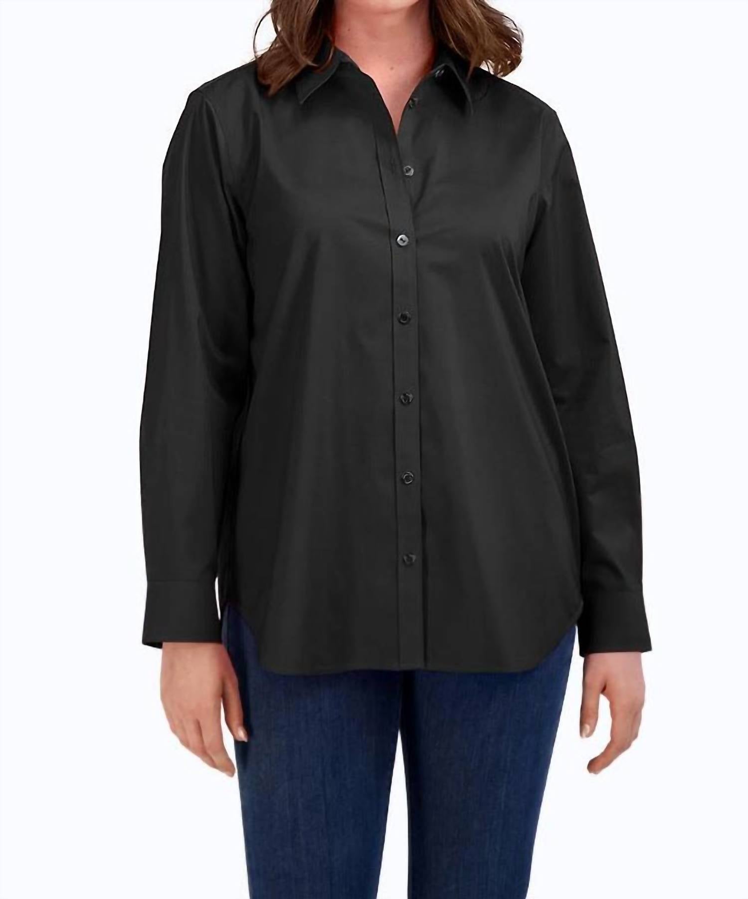 Foxcroft - Boyfriend Stretch No Iron Tunic Top