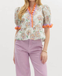 Entro - Faith Floral Top