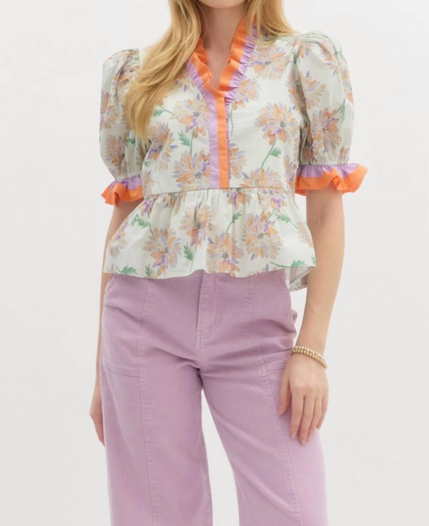 Entro - Faith Floral Top