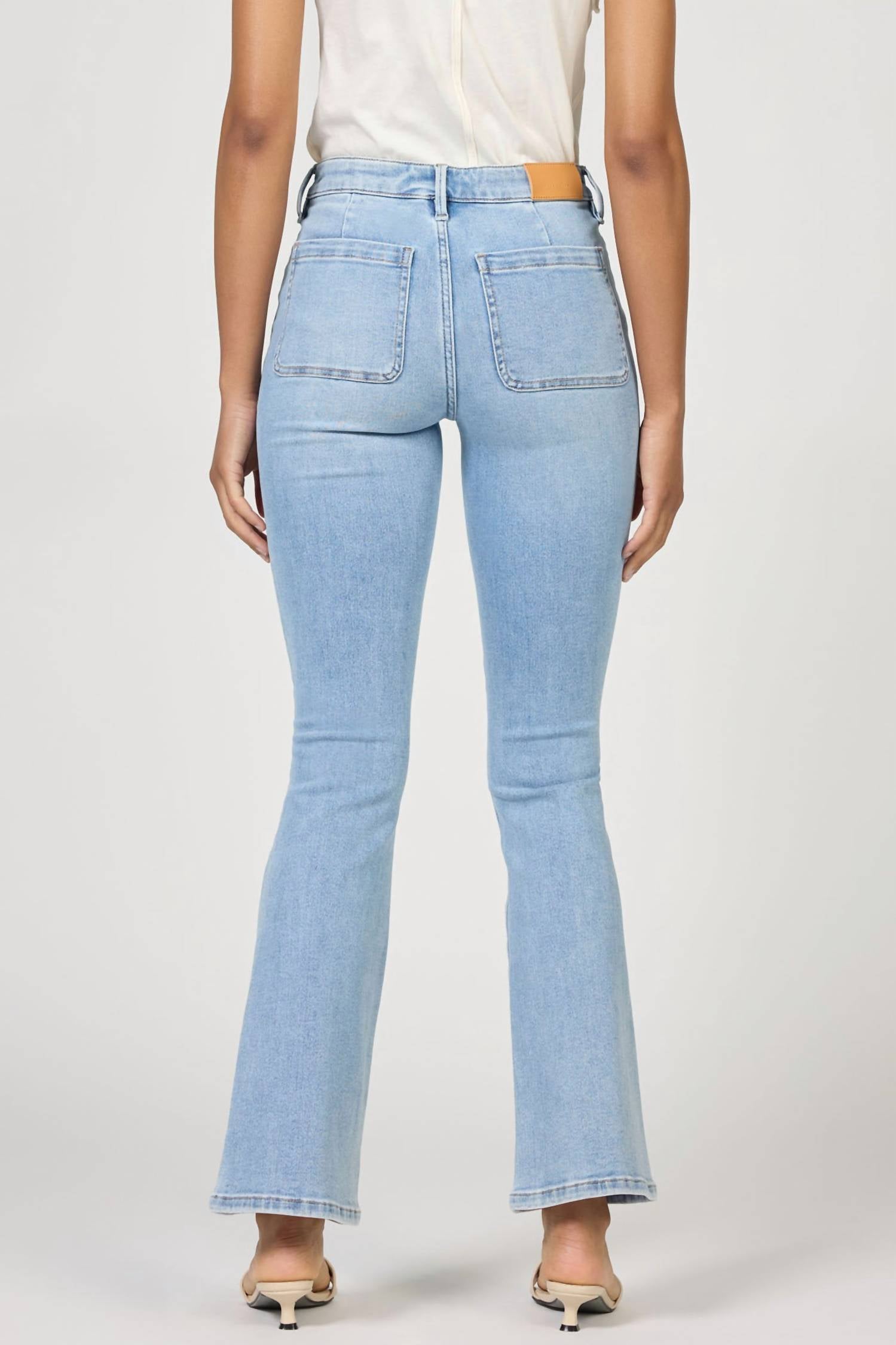 DEAR JOHN DENIM Jaxtyn Mid Rise Jeans in bluewood - women's jeans - detail view