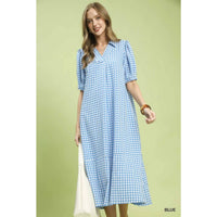 Style Usa - Gingham Midi Dress