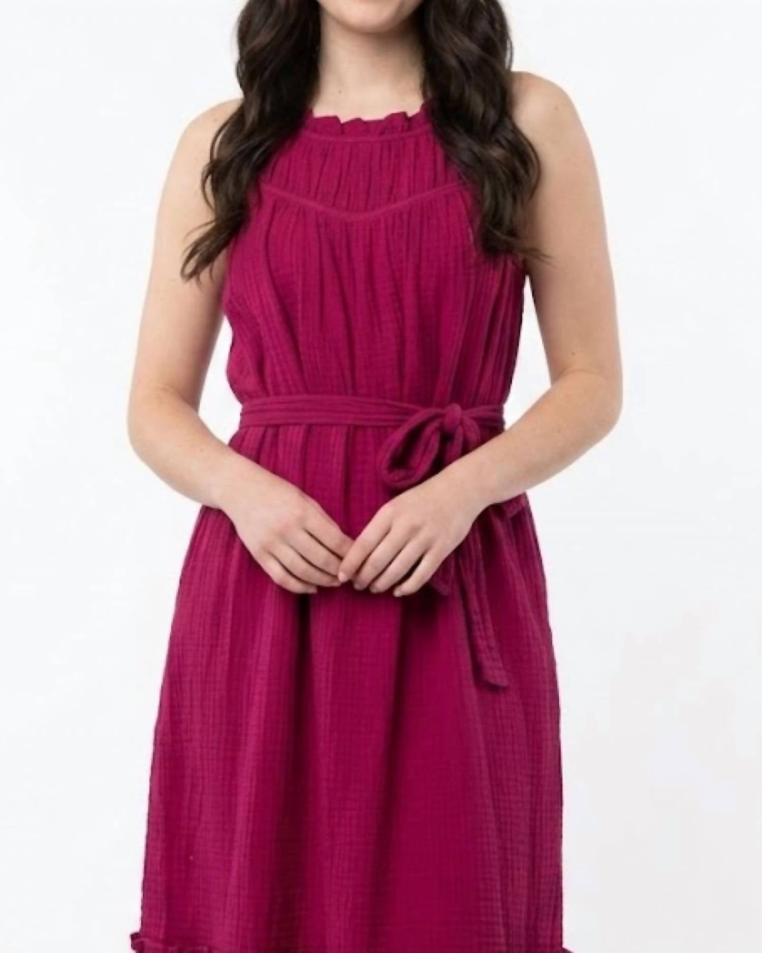 Voy - Braid Tie Gauze Dress