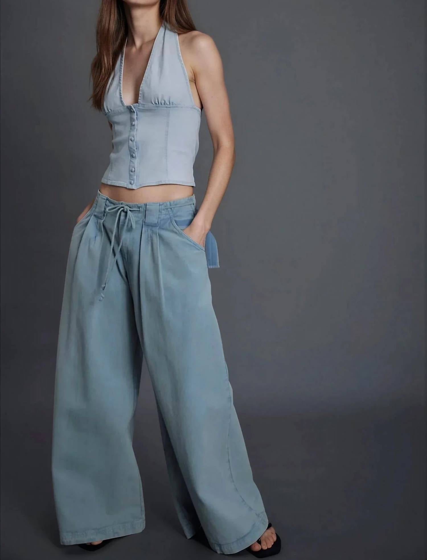 Free People - Ramona Denim Halter Top